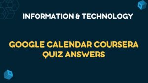 Google Calendar Coursera Quiz Answers