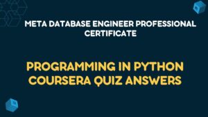 Programming in Python Coursera Quiz Answers