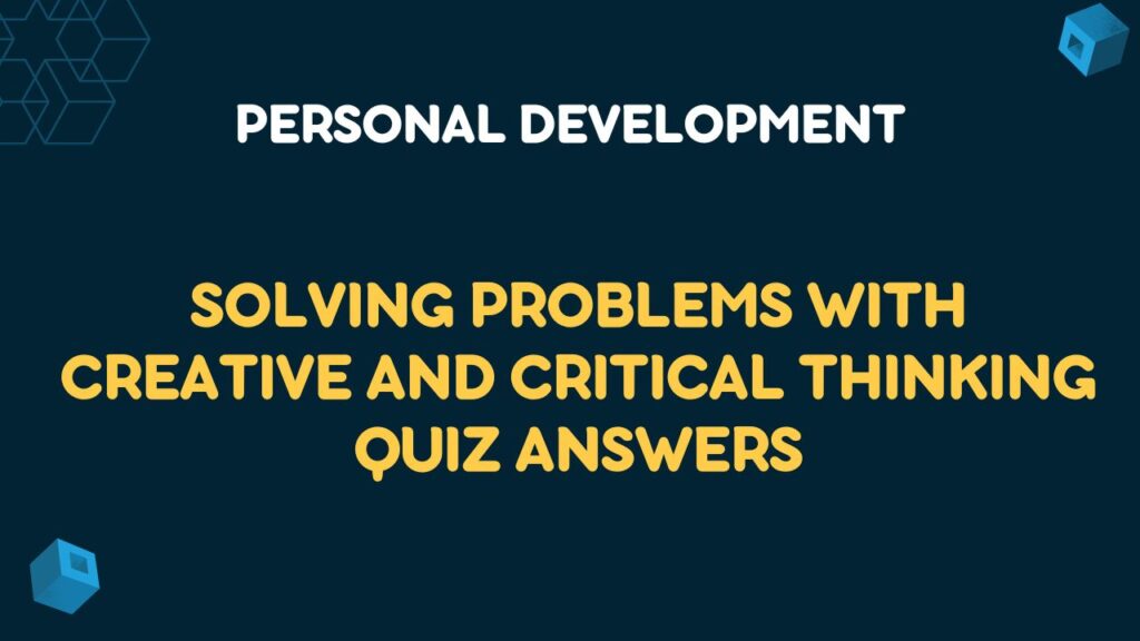 critical thinking quiz with answers